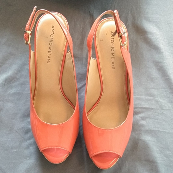 ANTONIO MELANI Shoes - Antonio Melani coral wedges.  Size 8.5
